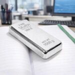 Metal Silver Bar Paperweight Decorative Showpiece for Office Table | Luxury Style Gift Item for Birthday Anniversary | Jewelry Shop Decor (Copy)