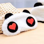 Panda Sleeping Plush Eye Mask Nap Eye Shade Cartoon Blindfold Sleep Eyes Cover Sleeping Travel Rest Eye Patch Sleep Mask (Love Eyes) - Image 7