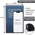 Metal Booksafe Style Cash Box with Lock (Brown) - Image 5