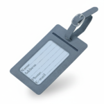 PU Leather Grey Luggage Tag | Bag Tag | School Bag Name Tag | Travel Accessory (Grey) - Image 2