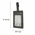 PU Leather Grey Luggage Tag | Bag Tag | School Bag Name Tag | Travel Accessory (Grey) - Image 6