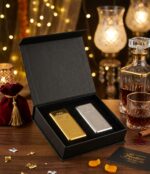 Gold & Silver Bar Shape Metal Paperweight with Premium Black Gift Box & Gift Wrap - Image 9