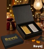 Gold & Silver Bar Shape Metal Paperweight with Premium Black Gift Box & Gift Wrap - Image 2