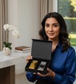 Gold & Silver Bar Shape Metal Paperweight with Premium Black Gift Box & Gift Wrap - Image 6