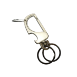 Heavy Duty Metal Keychain with Clip Hook & 2 Detachable Key Rings (LK8045) - Image 4