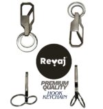 Heavy Duty Metal Keychain with Clip Hook & 2 Detachable Key Rings (LK9010) - Image 4